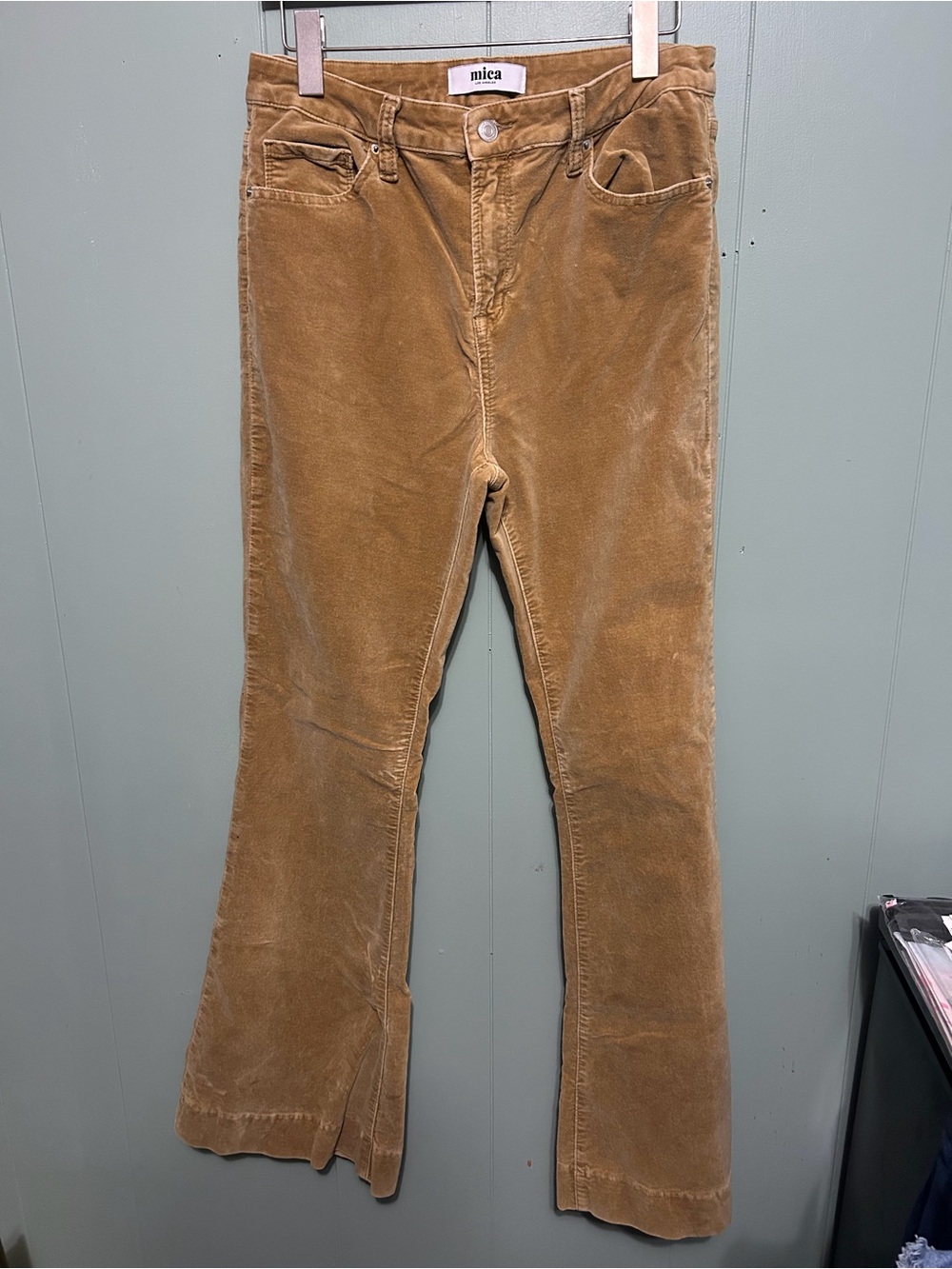 Mica Women's Tan Corduroy Flare Jeans